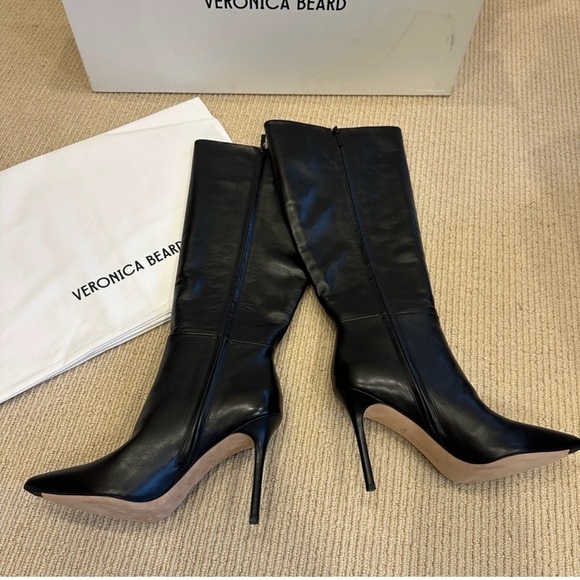 Veronica Beard Shoes - NIB Veronica Beard Sleek, Black Heeled Boots- Size 8.5 (Wide Calf)